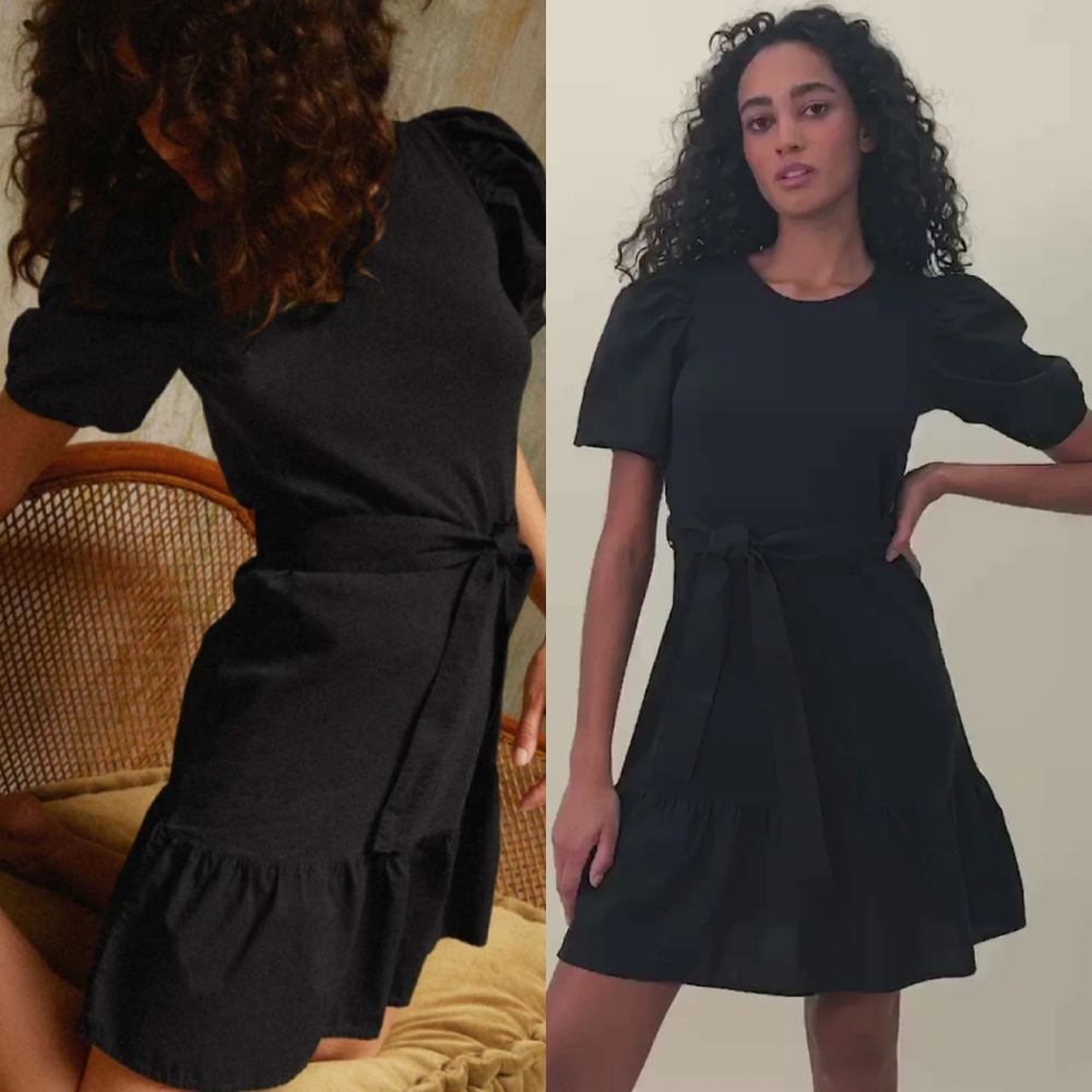 Nation LTD Evangeline Mini Black Cotton Large